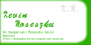 kevin moseszku business card